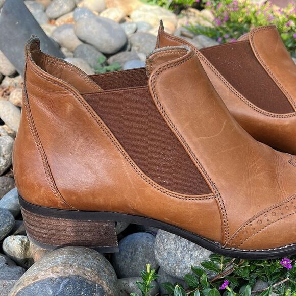 PAUL GREEN JAY WINGTIP CUOIO LEATHER CHELSEA BOOTS, SIZE UK 7/US 9.5 - Picture 8 of 12